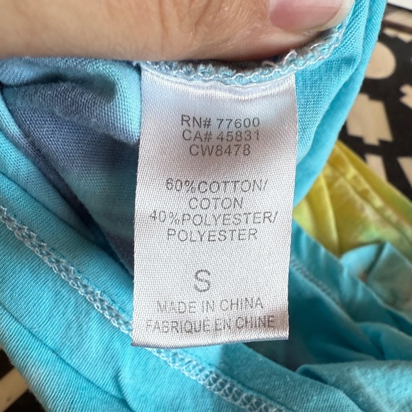 Chaser Grateful Dead Tie-Dye Tee - White, Yellow, Blue - Picture 8 of 8